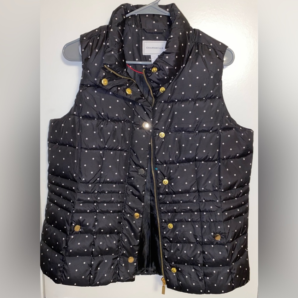 Medium Charter Club Polkadot Puffer Jacket